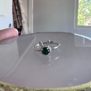 Cute rabbit jade ring